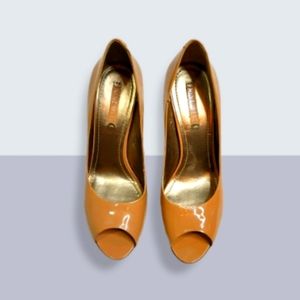 NINE WEST Nude Open Toe High Heels